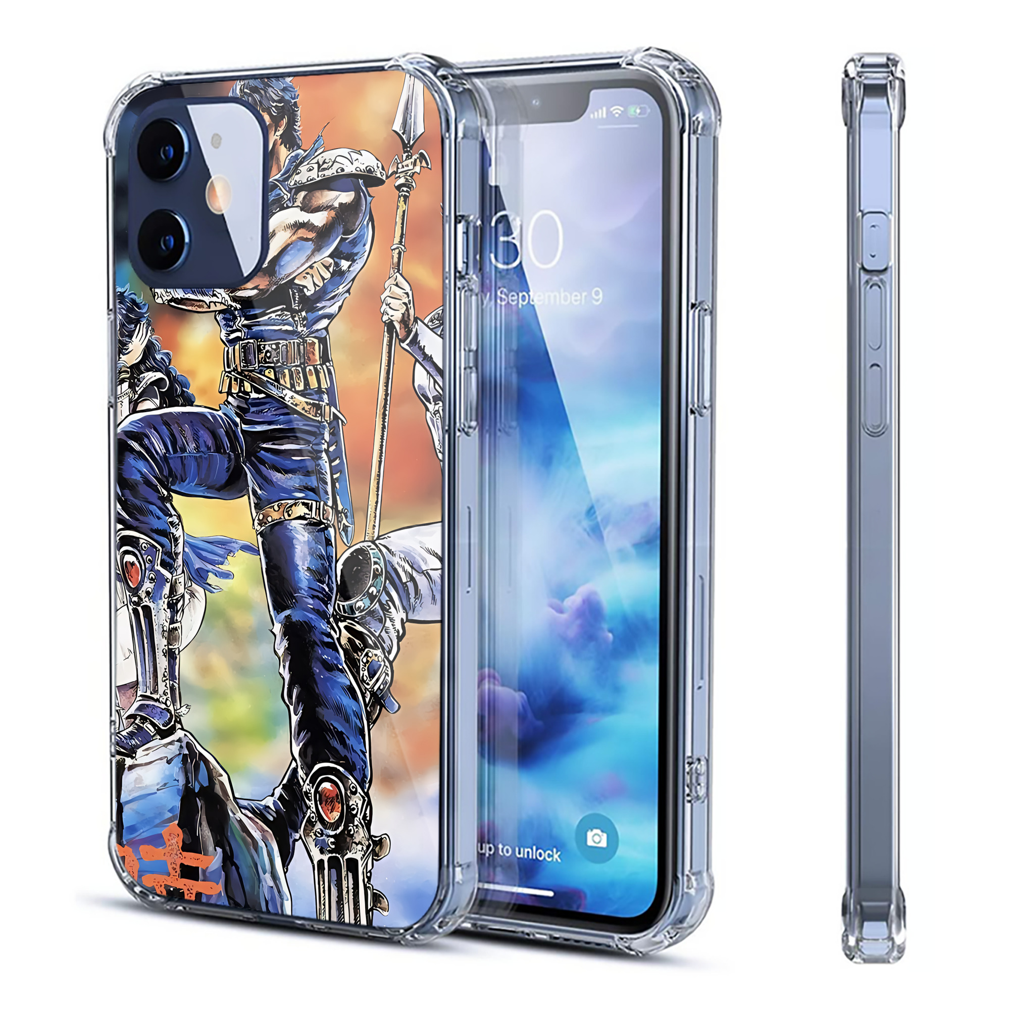 （画像用） 北斗の拳 Fist of the North Star 【iPhone 12シリーズ対応】透明スマホケース（クリアソフトケース）
